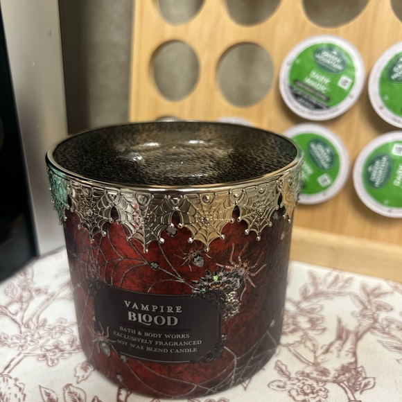 Bath & Body Works Other - Bath and Body Works Vampire Blood 2024 3 Wick Candle With Skull lid